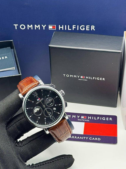 Tommy Hilfiger Leather Chronograph Watch