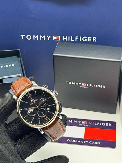 Tommy Hilfiger Leather Chronograph Watch